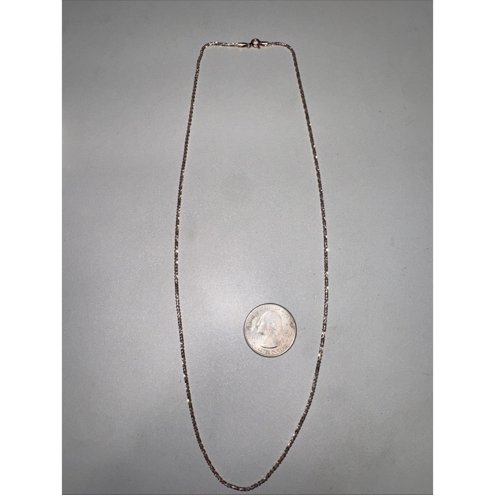 Rose Gold Plated Over 925 Sterling Silver Twisted Rope Chain Necklace 20"